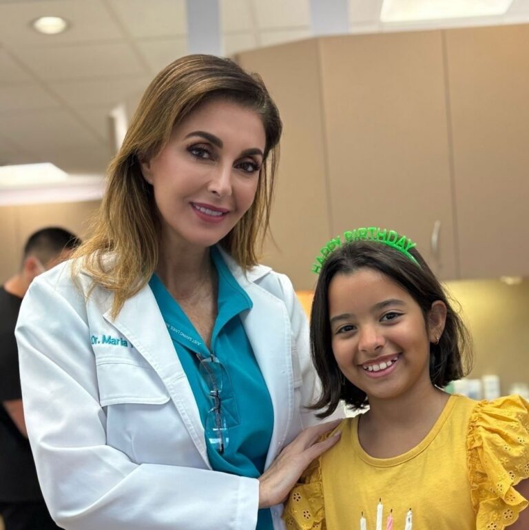 dr yazji with a young patient